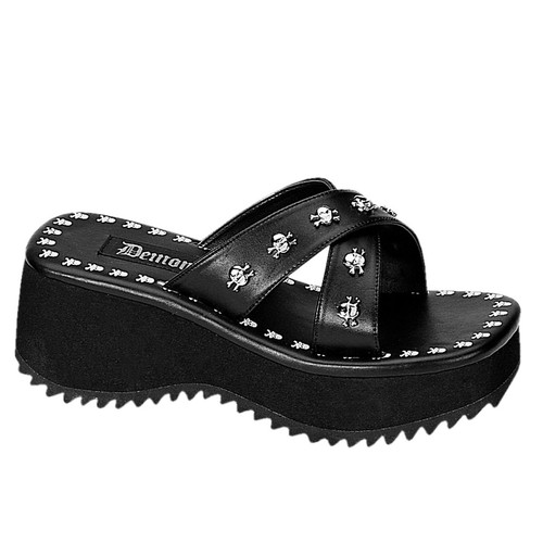 Pleaser demonia skull print - print, &