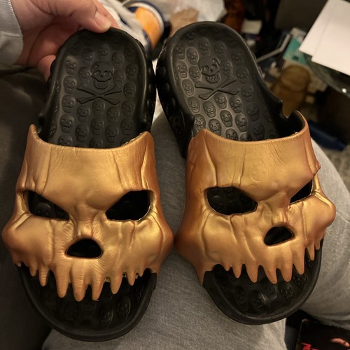 Golden skull slides flip - skull, slides/flip